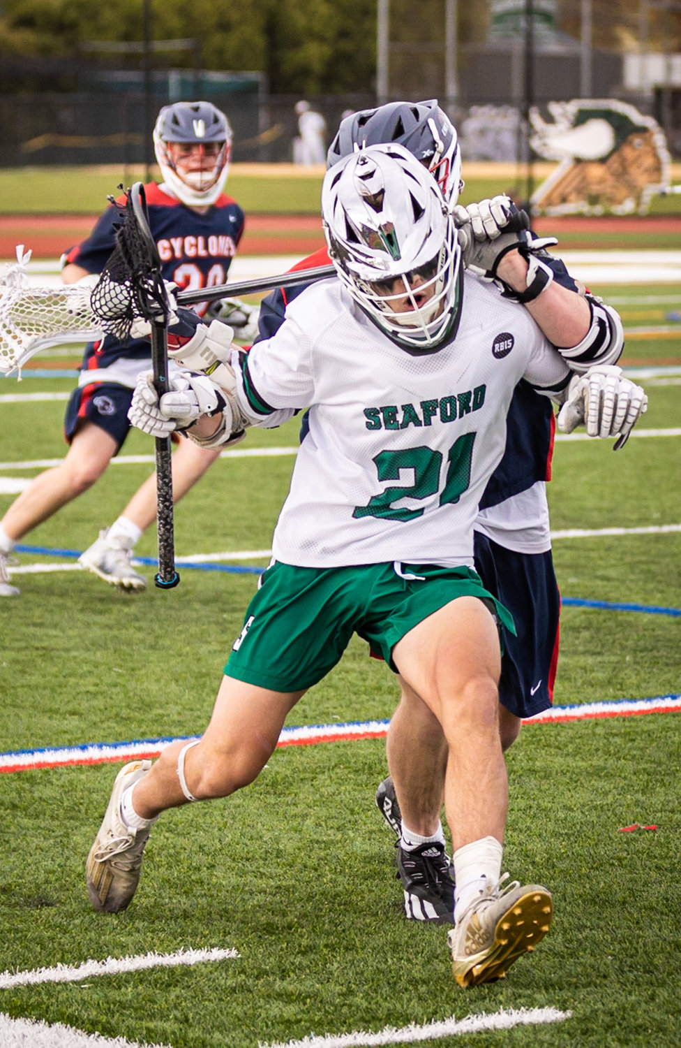 Senior John Raucci scored twice, including a highlight-reel goal late in the fourth quarter, in Seaford’s 7-5 win over South Side May 10.