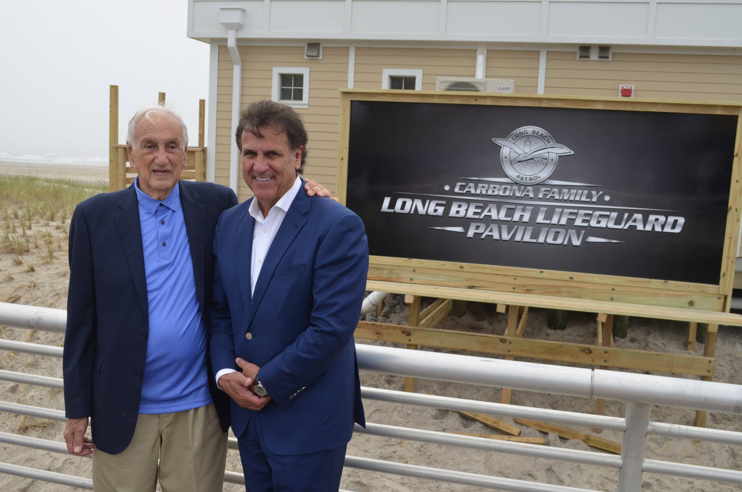 The new lifeguard pavilion in Long Beach was named after the Carbona family, which donated $300,000 for its construction.