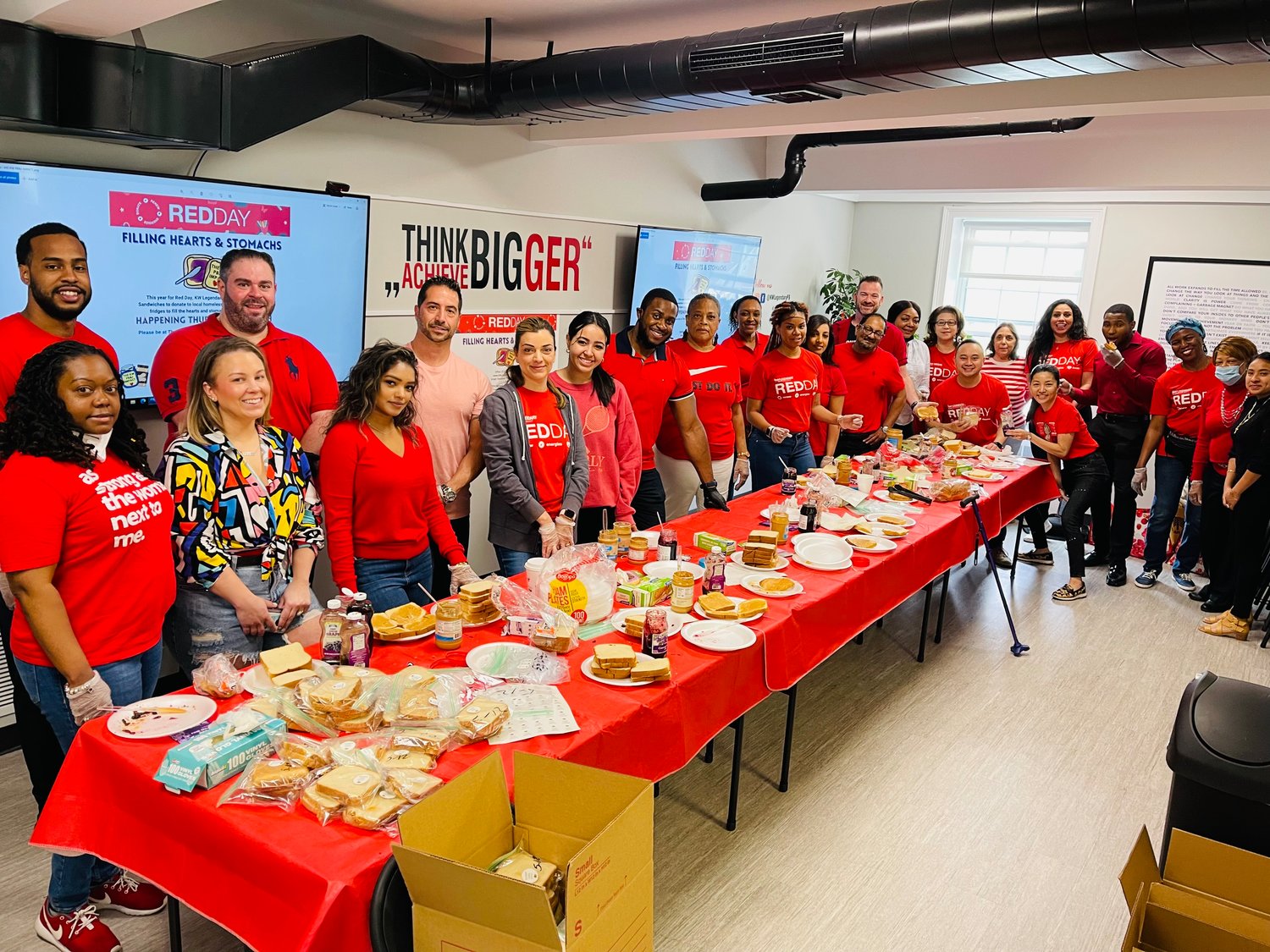 Agents from the real estate firm delivered sandwiches to individuals in need at 10 community fridges across Nassau County and Queens as well as two local shelters.