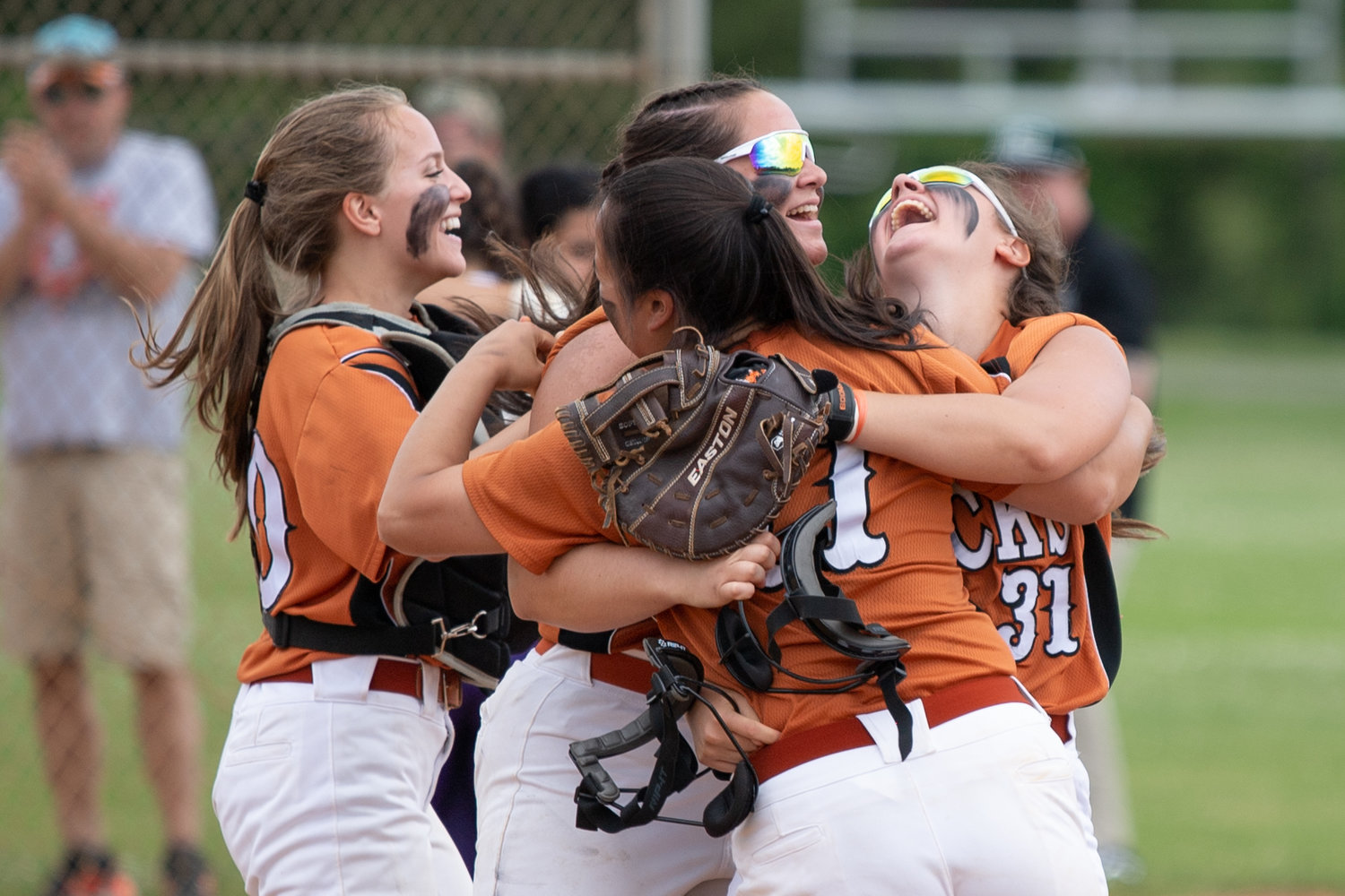 It's celebration time in East Rockaway after the Rocks took down Oyster Bay for the Nassau Class B softball championship.