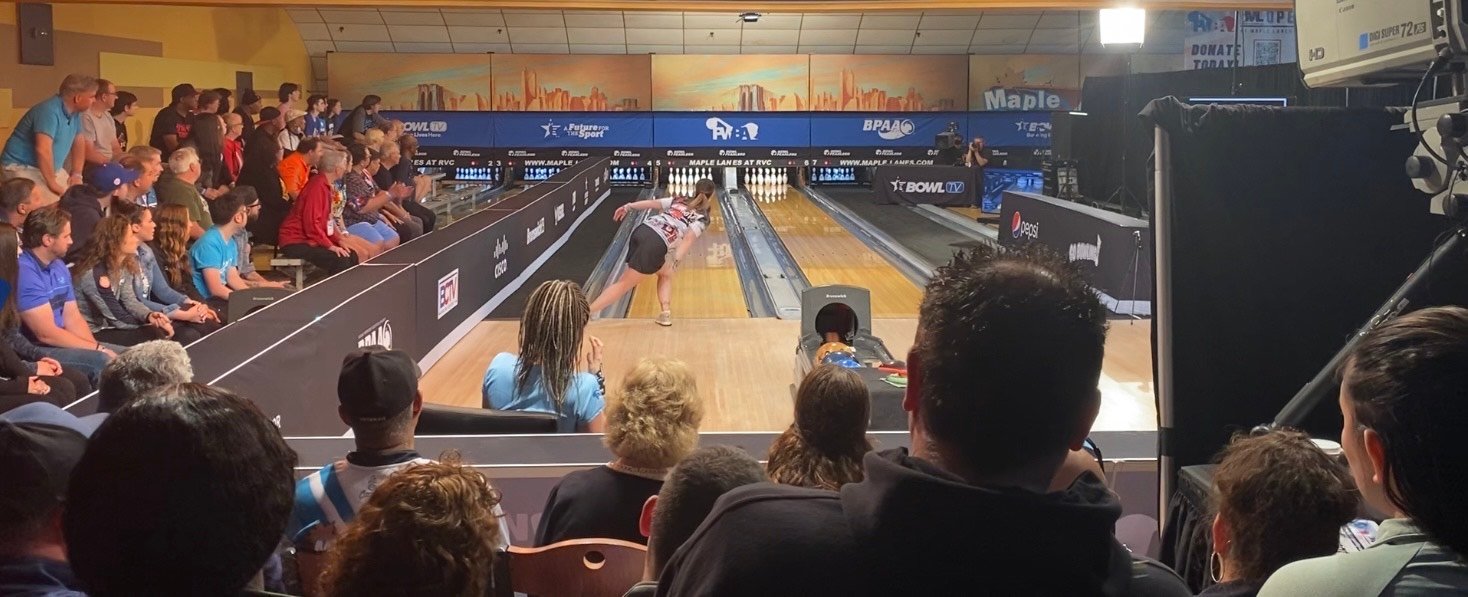 The crowd at Maple Lanes watched as Bryanna Coté spun another strike on her way to the PWBA BVL Classic title on Sunday.