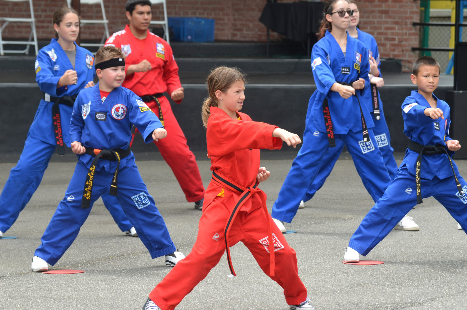 For the first time since 2019, East Rockaway hosted the Huckleberry Frolic last Saturday in Memorial Park. Emily Butler, 9, showed off her karate skills.