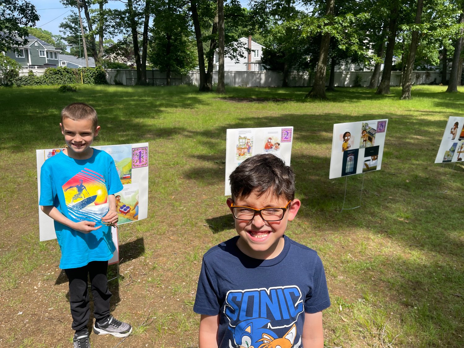 The walks are accessible before and after school, and families who sent a photo of themselves on the walk to the library were able to win a free book. A.J. and Jaxson Cipriano were two of the contest winners.