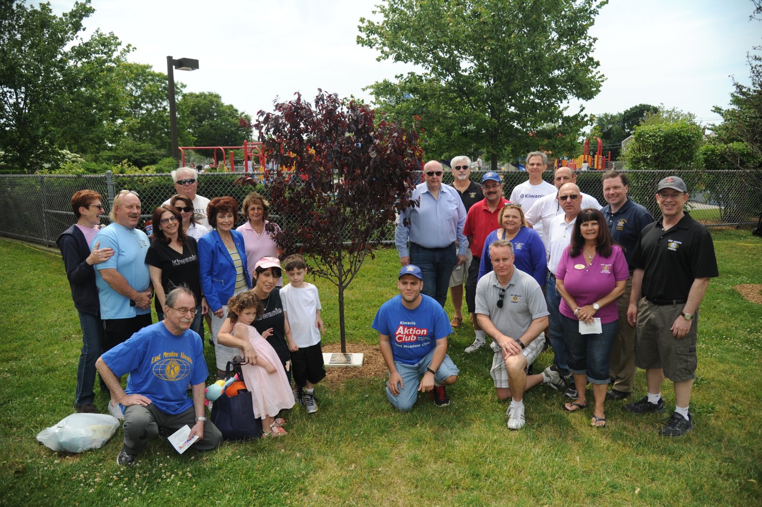 East Meadow Kiwanis has hosted tree dedication ceremonies before, but at this year’s East Meadow Community Pride Day, trees are also dedicated to neighbors who died from complications related to Covid-19.