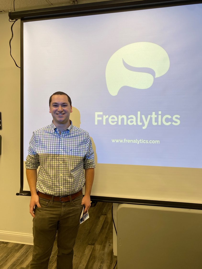 Rockville Centre native Matt Giovanniello presented his patented Frenalytics software — which helps educate those in the special education community, among others — at the Backyard Players on June 14.