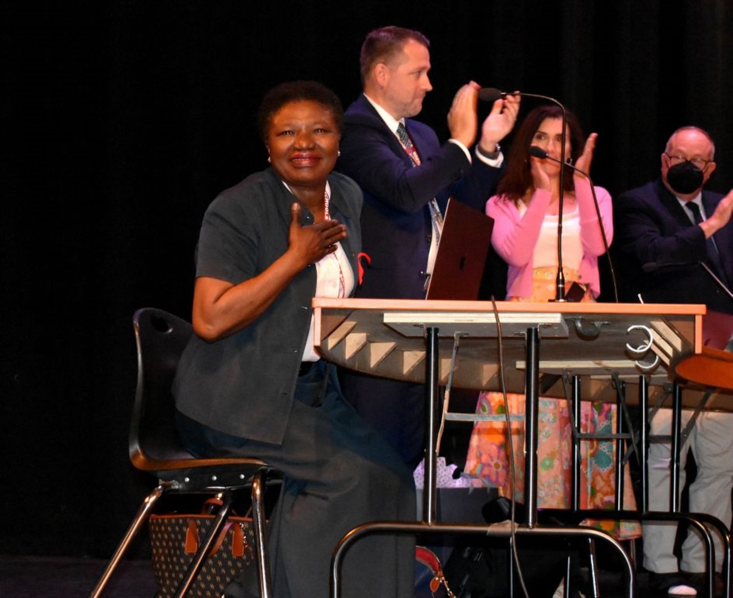 Olivia Buatsi was thanked for her 25 years of cumulative service at North Shore School District along with other teachers and administrators at the Tenure and Retirement Recognition meeting on June 8.