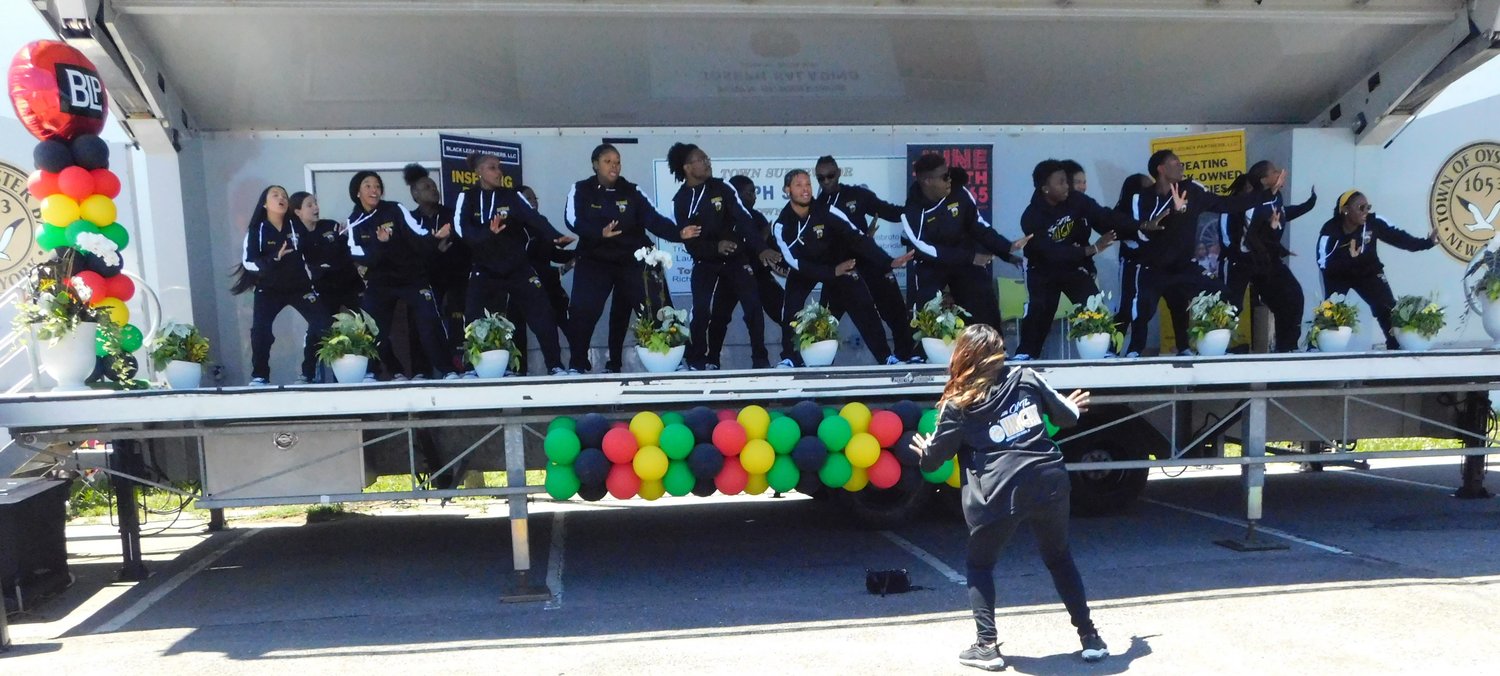 Lynnette Carr-Hicks conducted the Rhythm of the Knight, the show choir of the Uniondale High School Chorus, at the Juneteenth festival, which was sponsored by Black Legacy Partners in Hicksville.