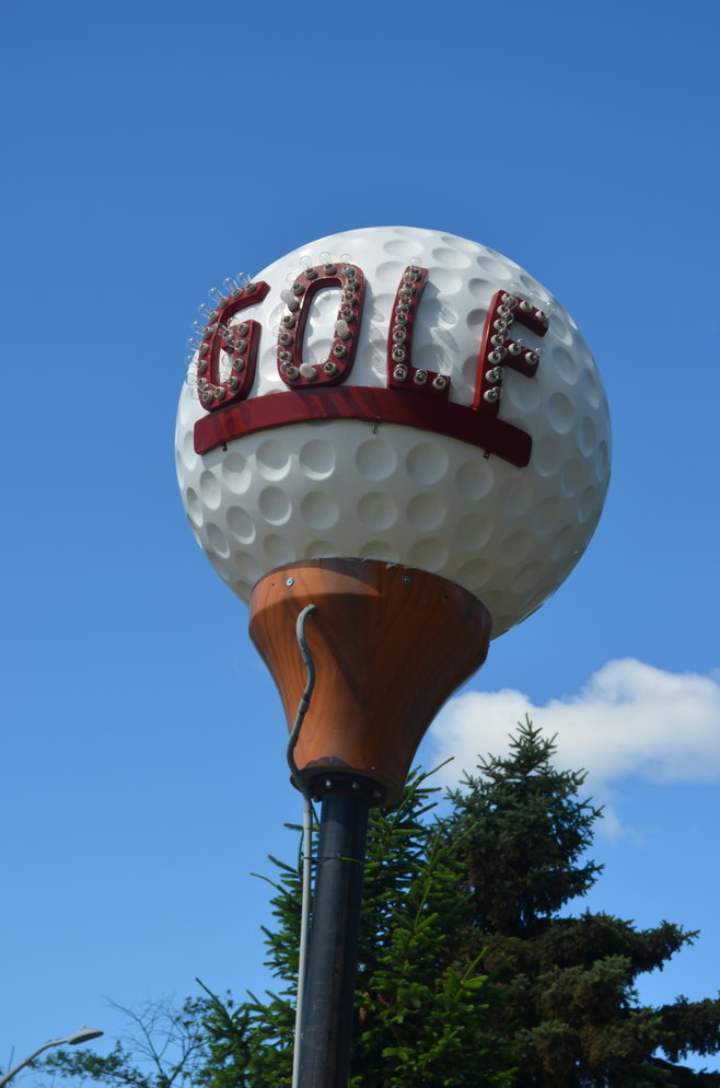 The Nunley’s Amusement Park golf ball will remain at the Historical Society and Museum indefinitely.