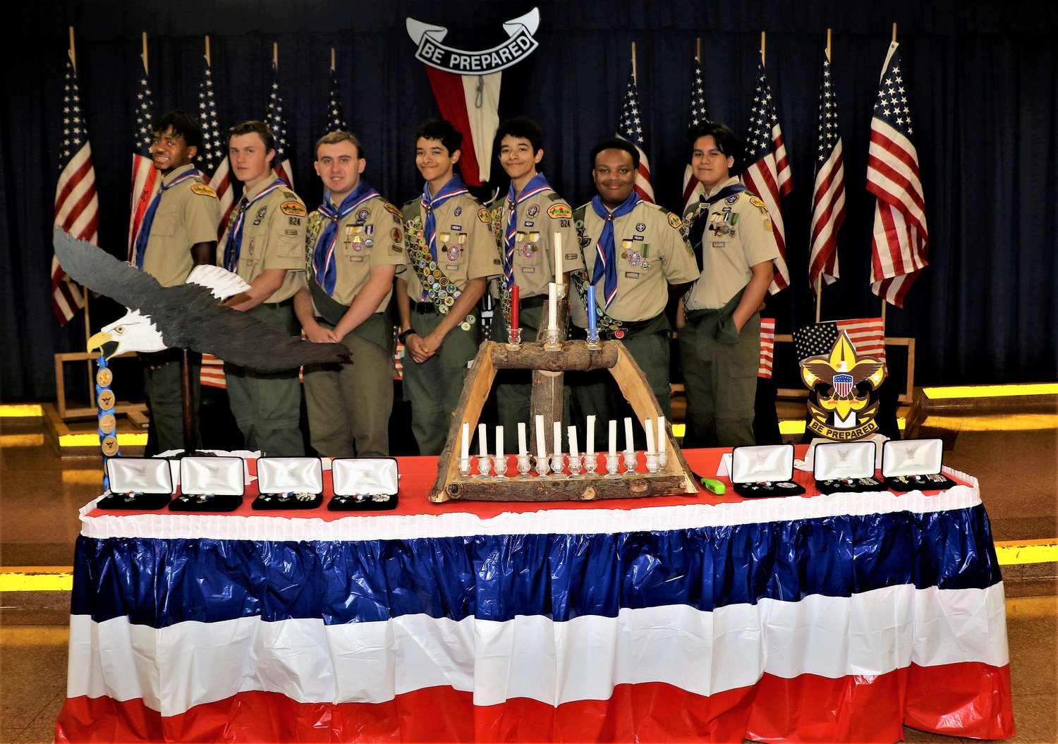 Eagle Scout Court of Honor - Troop 824; Matthew J. Mahoney, Kyle J. Pomerico, James E. Kastner, Carlos I. Santana, Antonio F. Santana, Trevor J. Bradley, and Jason D. Villarruel.