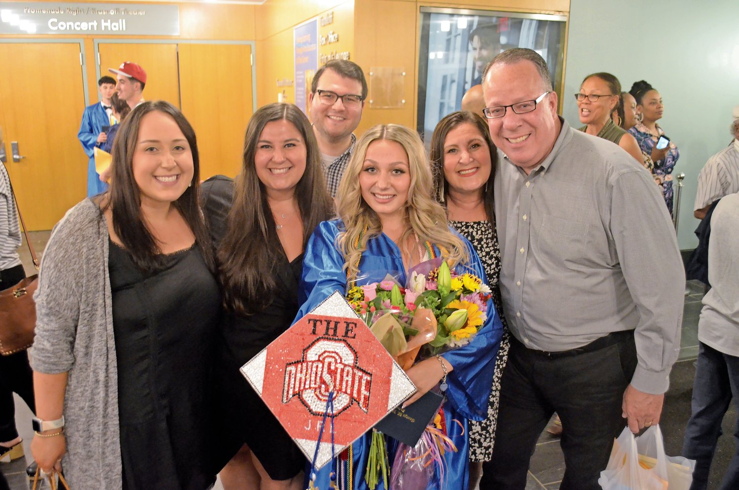 Jessica Lubliner is headed to The Ohio State University and her family was all smiles after Hewlett High’s commencement.