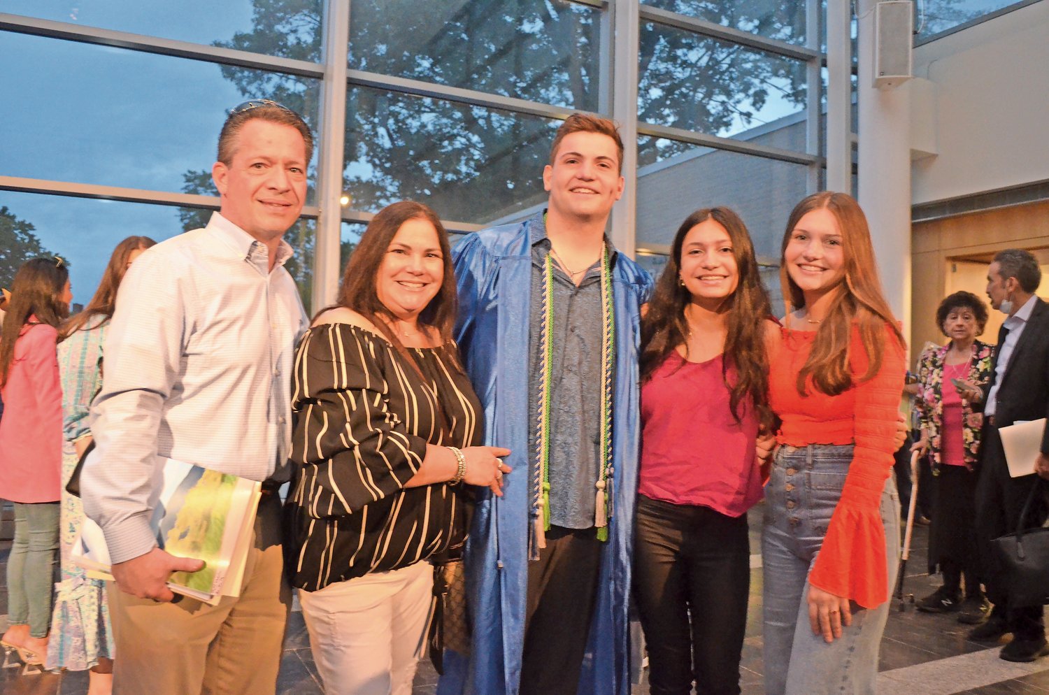 The Morgan family after Nicholas’s graduation  from Hewlett High School family.