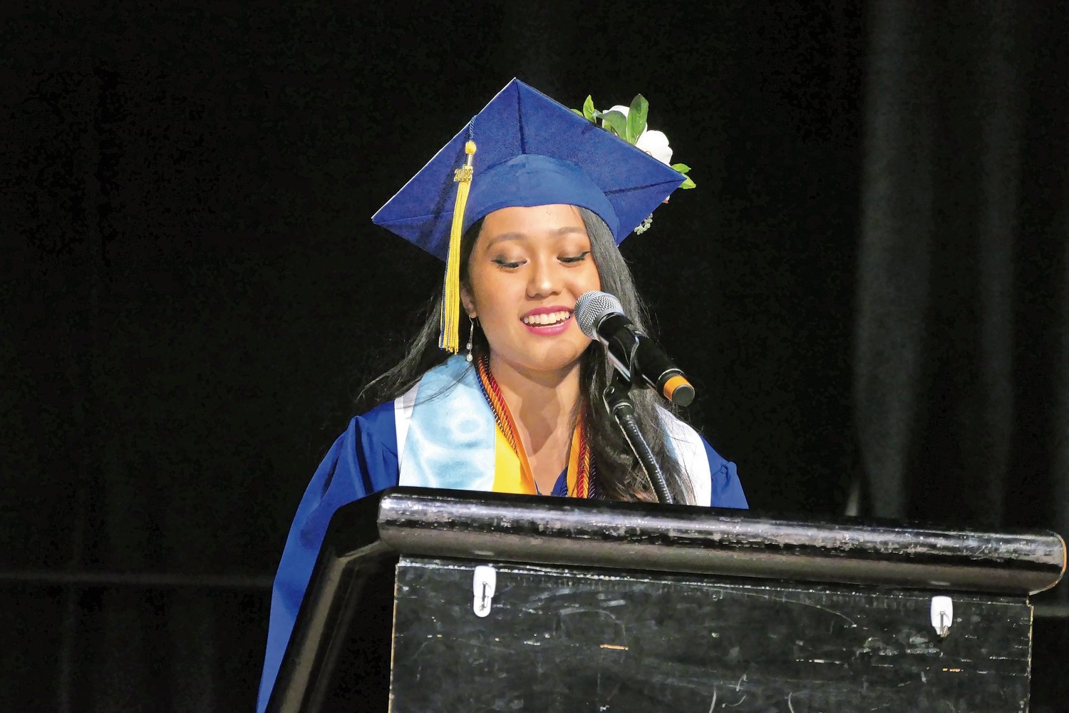 Lawrence class of 2022 valedictorian Gabrielle Domanas addressed her fellow graduates from the heart.