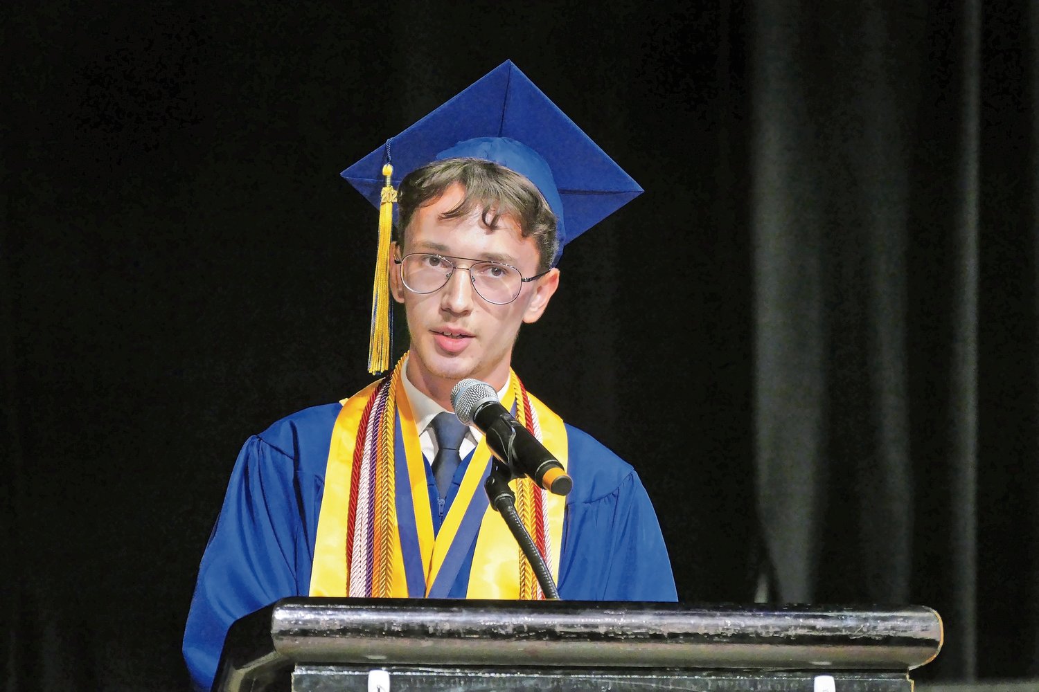 Lawrence salutatorian Ilia Urgen Urgen offered reflections and advice to the class of 2022.