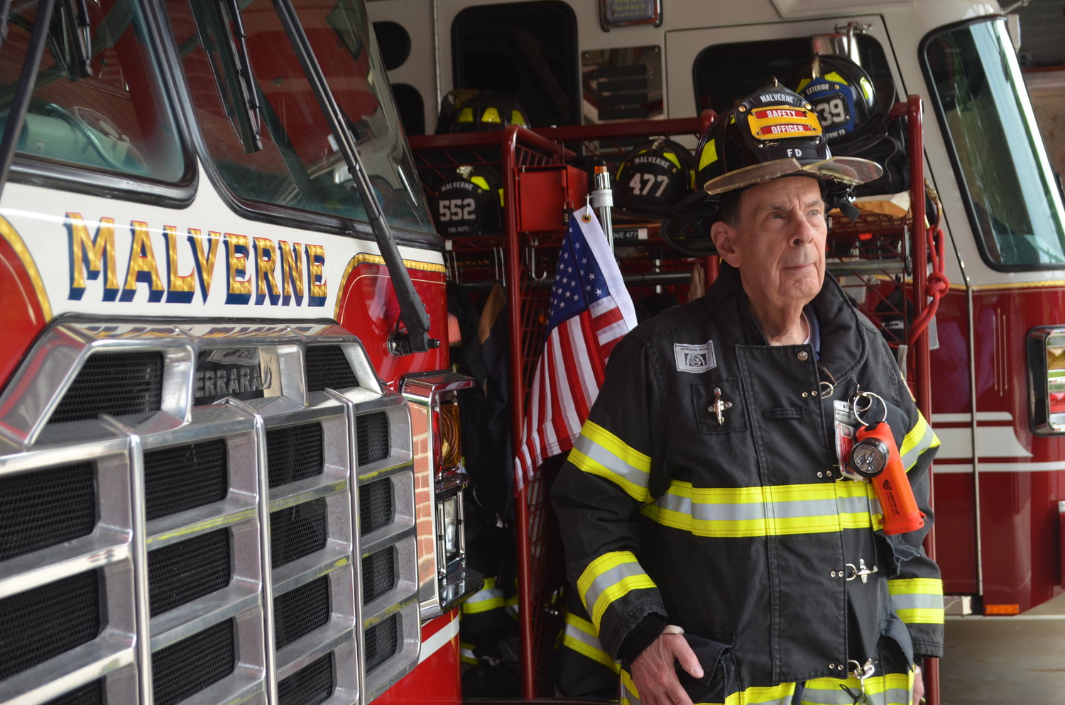 Dave Weinstein has served the Malverne Volunteer Fire Department for a record six decades.