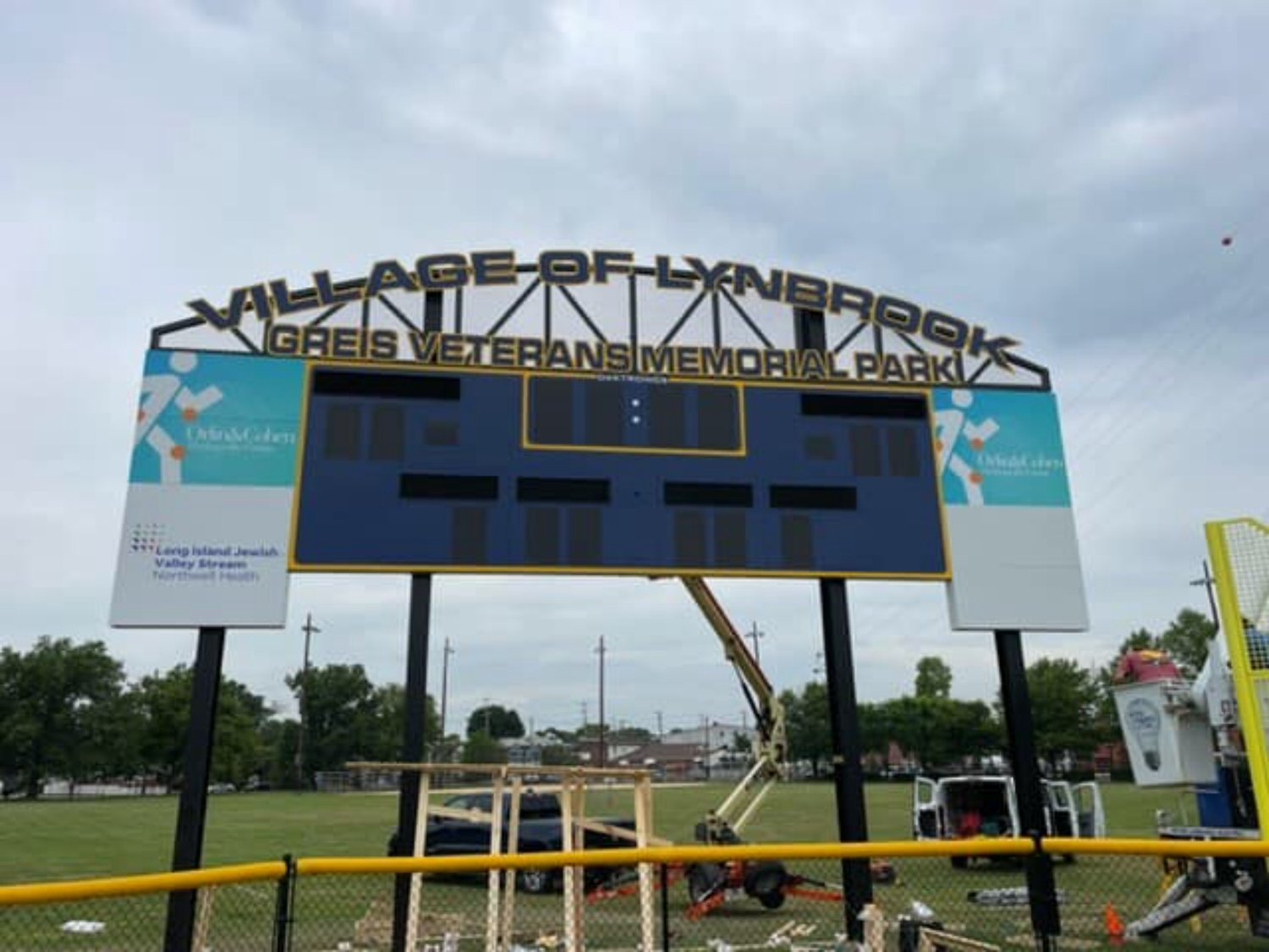 Greis Park’s beatification continued with a new scoreboard.