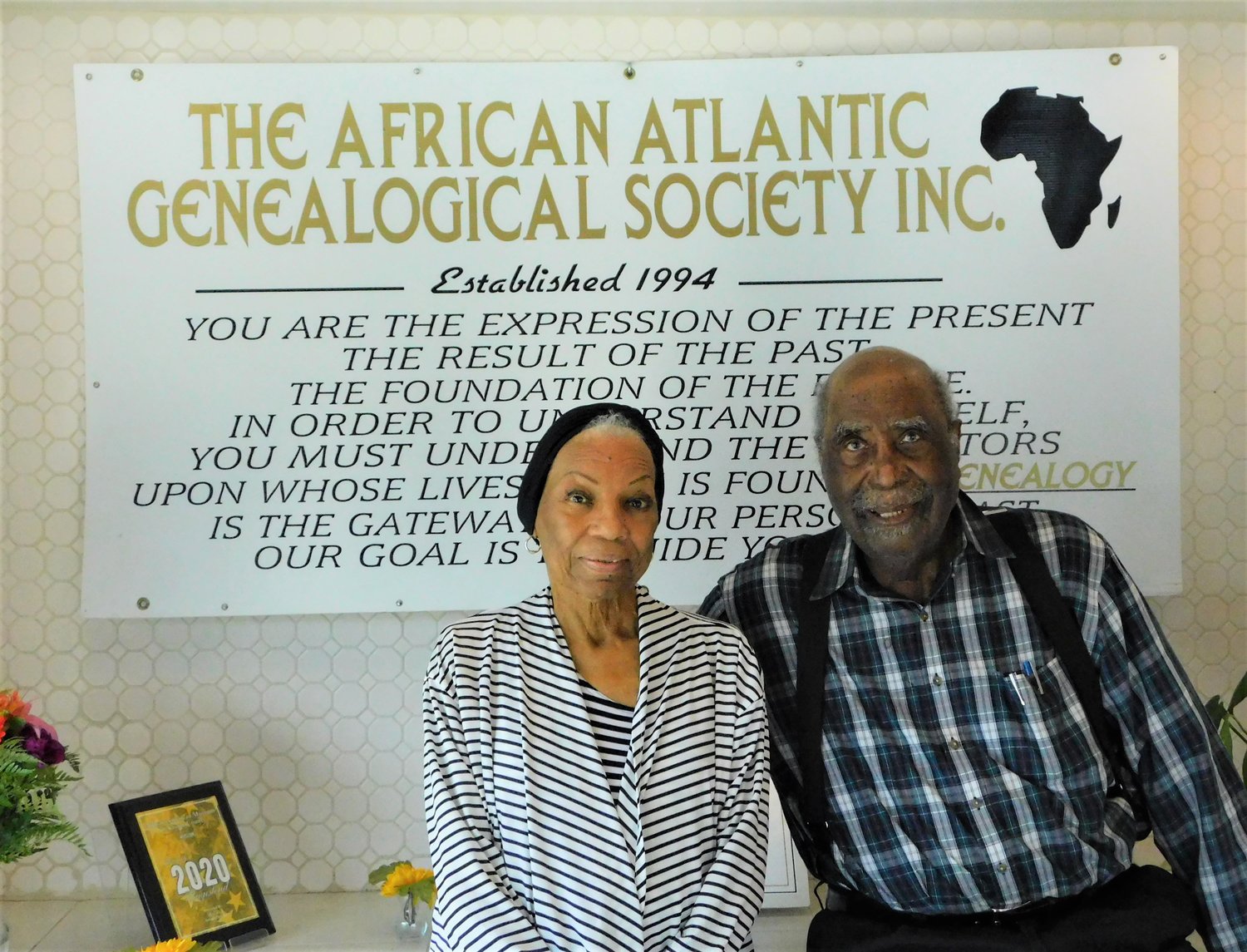 Julius Pearse, an activist and dignitary known throughout Nassau County, was honored for his 89th birthday last Friday at the Joysetta and Julius Pearse African American Museum of Nassau County. Above, Julius with his wife, Joysetta, the museum’s former director, who died last year.