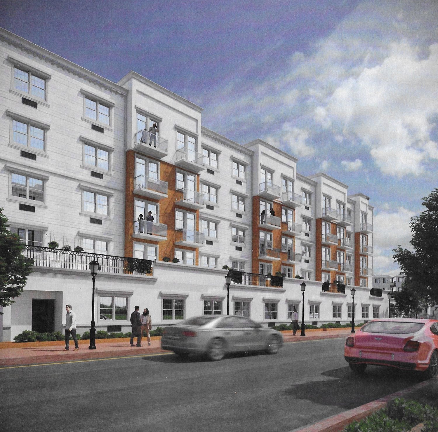 Concept art of the Bayview Avenue and Russell Place, Inwood apartment complex.