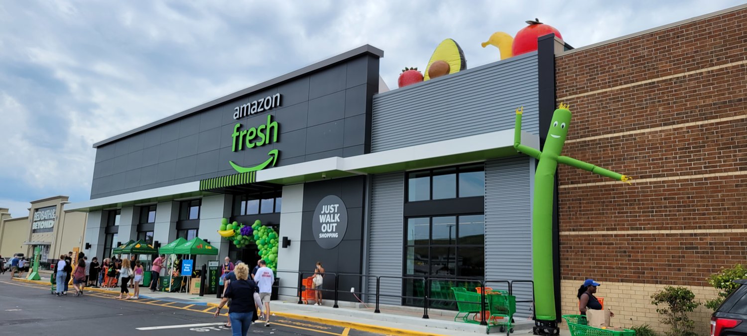 Amazon Fresh is located at 3620 Long Beach Road. The innovative new store allows customers to check out by just walking out
