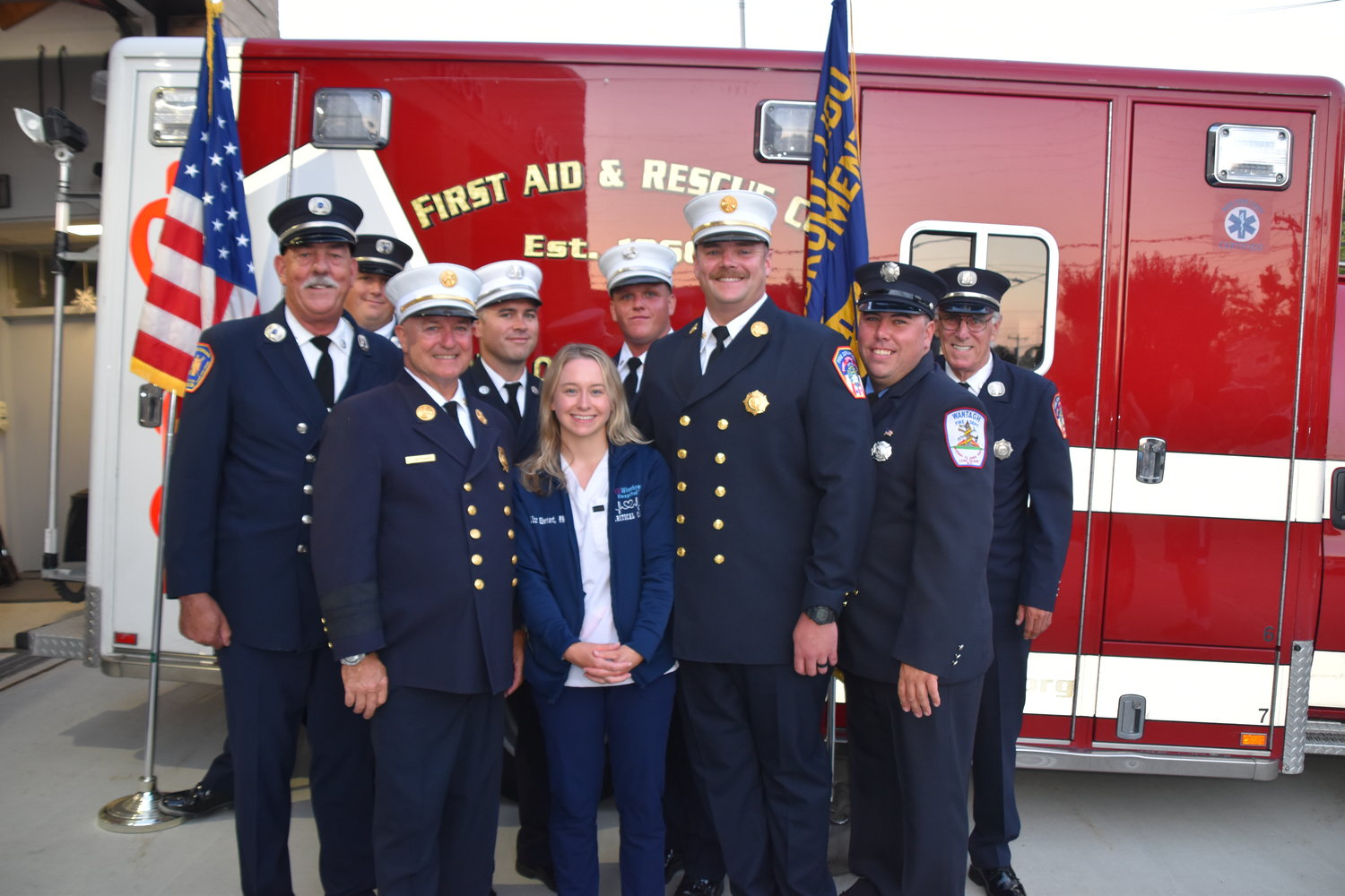 The Point Lookout-Lido Fire Department and the Baldwin Fire Department celebrated the swearing-in of Elizabeth Eberhart-Meyers.