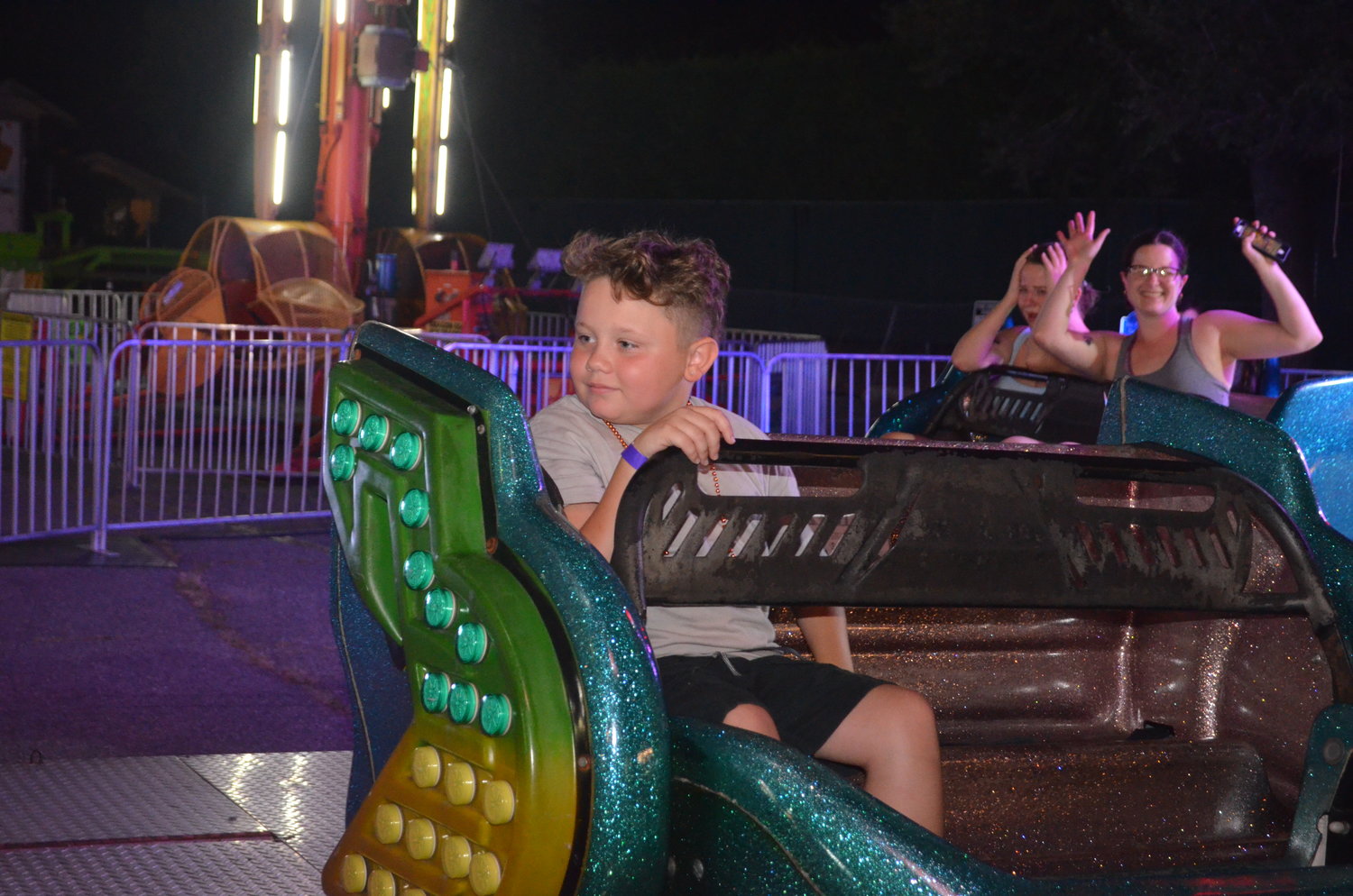 Christopher Ruperto, 9, from Franklin Square on one of many rides available.