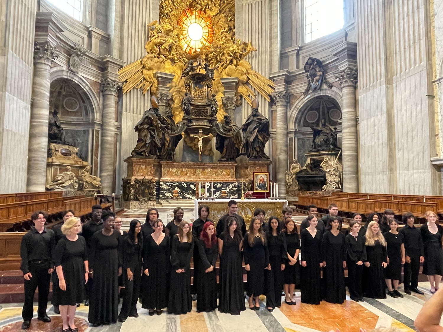The Metropolitan Youth Orchestra sang at St. Peter’s Basilica in the Vatican on July 18.