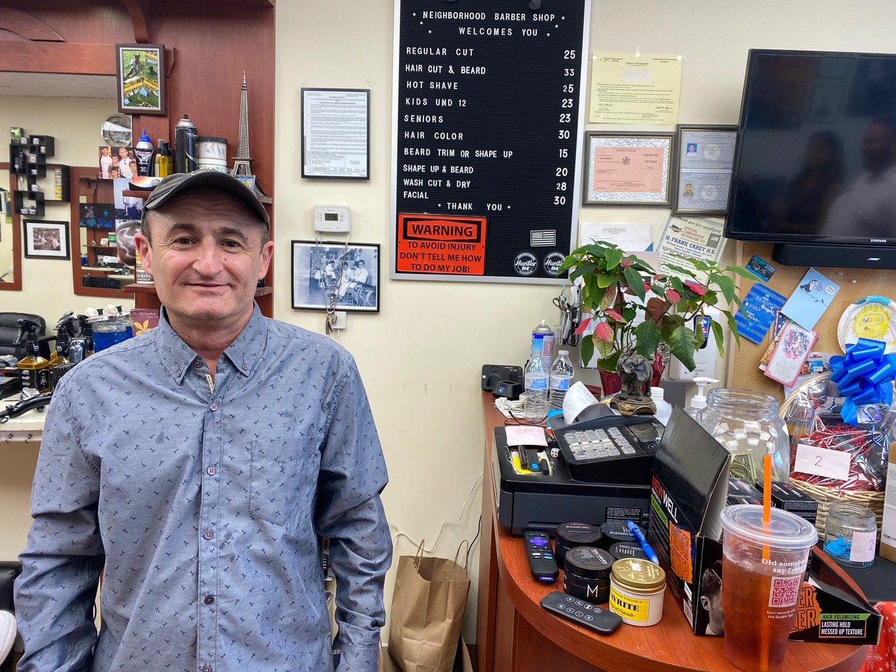 For years, Ruben Zargarov, owner of the Neighborhood Barber Shop in Franklin Square, has provided free haircuts to local children with disabilities.