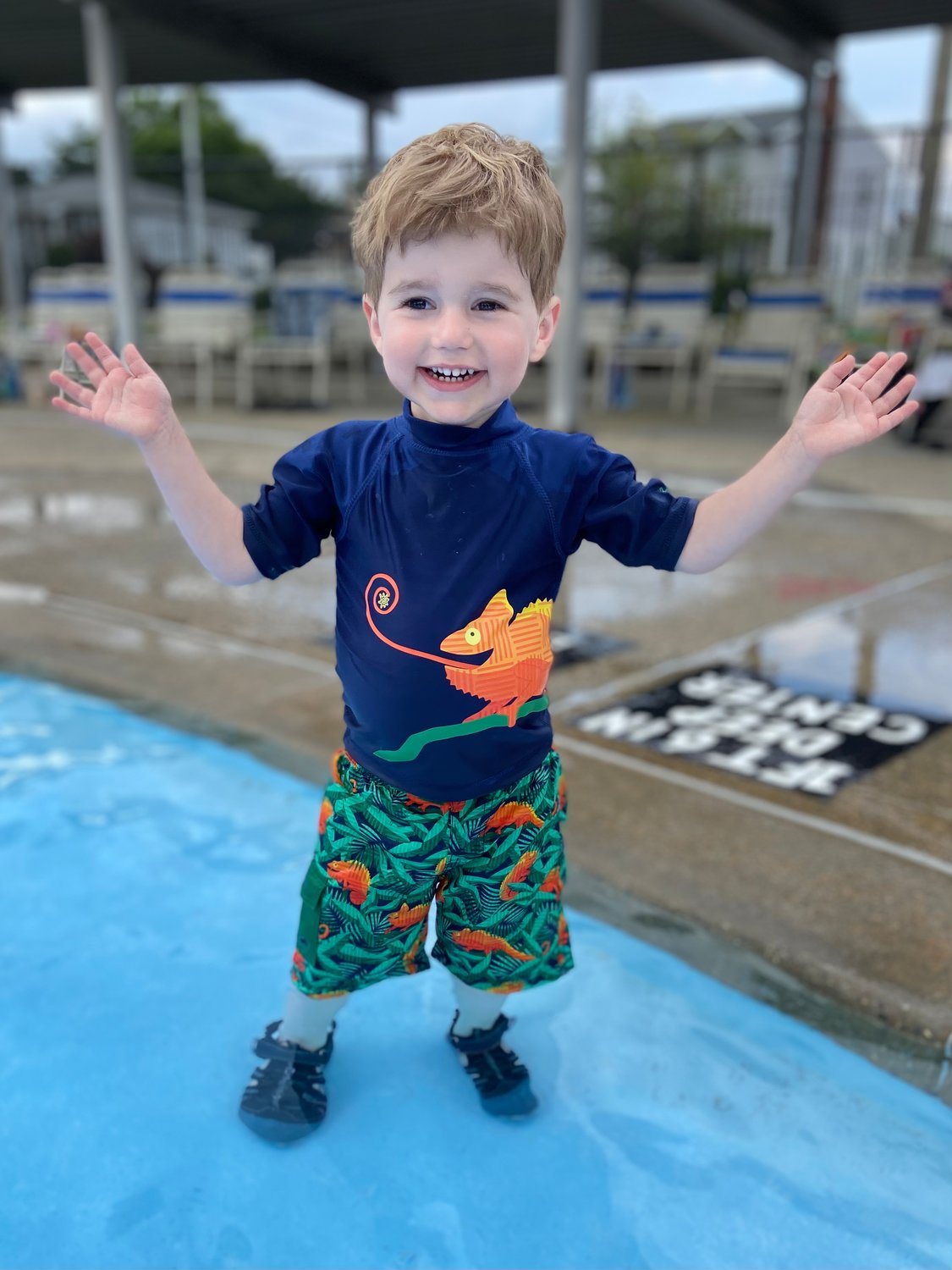 Jackson Meigel stayed cool at Veteran’s Memorial Pool in East Meadow. With temps that were in the high 90s but felt like they were triple digits, community members had to figure out how to keep cool.