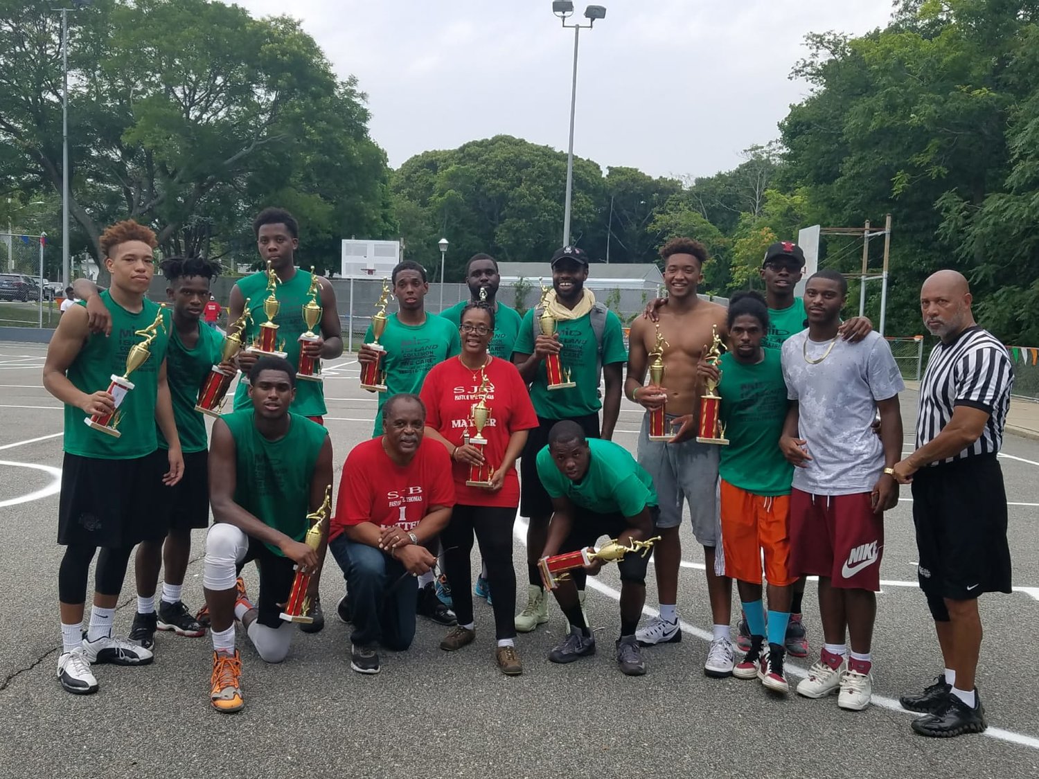 A winning team from the Lakeview Day basketball tournament at Harold Walker Park.