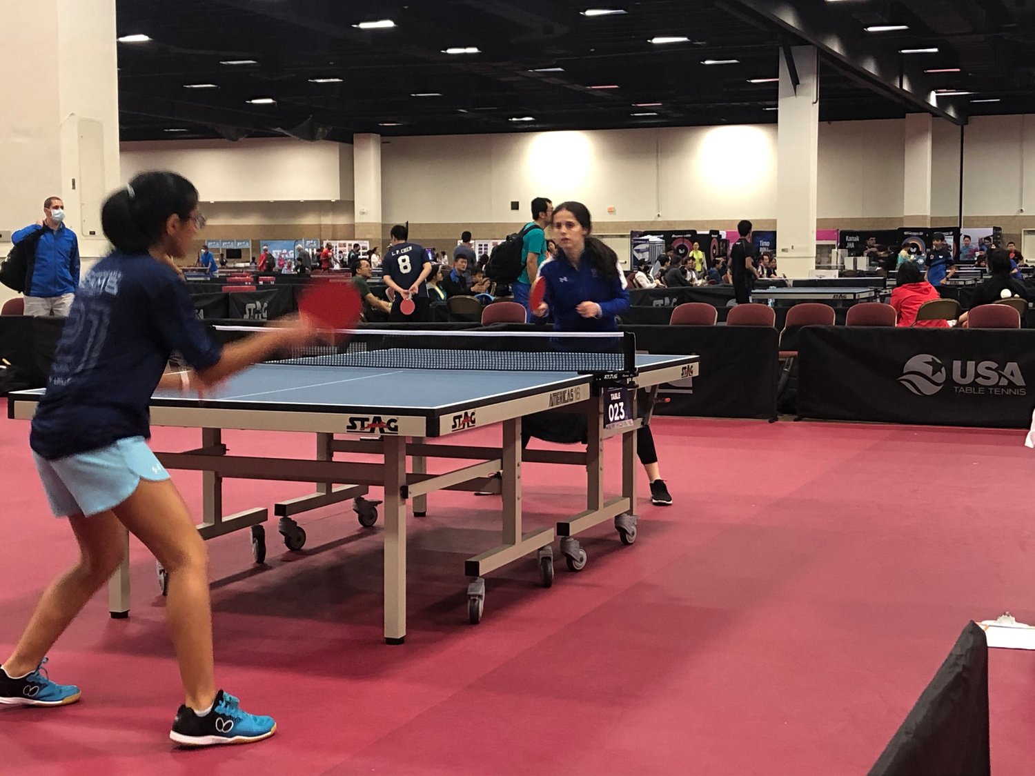 Courtesy Glenn Ackerman
Orthodox Jewish table tennis player Estee Ackerman’s one-time coach allegedly berated her for her modest style of clothing.