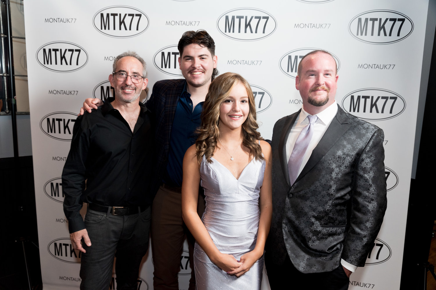 Ethan Kornfeld, Gavin Williams, Michayla Scully and Michael Scully at one of Montauk77’s premieres.