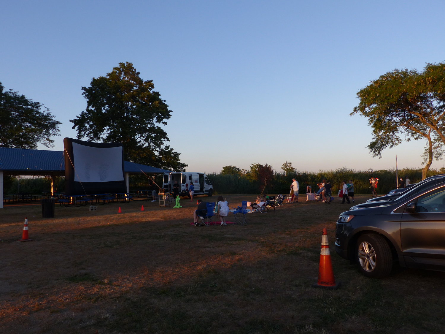 The Wantagh Chamber of Commerce will be hosting a drive-in movie at Wantagh Park every Wednesday in August, beginning with a sold-out crowd on August 3.
