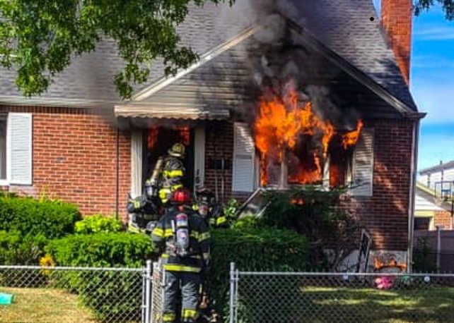 Firefighters responded to a house set ablaze on Sunday afternoon. Residents of the home were uninjured.