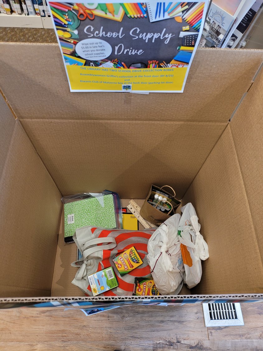 Assemblywoman Judy Griffin’s collection box at the Malverne Public Library still looked sparse, though donations to her Rockville Centre office have been steadier.