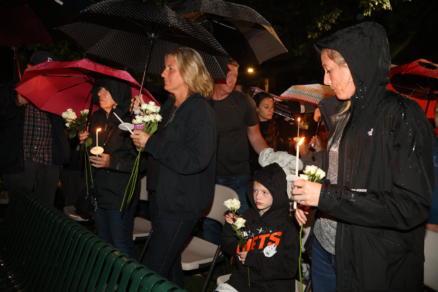 The rain did not stop many from coming to Malverne’s gazebo park to pay respects to those killed in the Sept. 11, 2001 terror attacks on the United States.