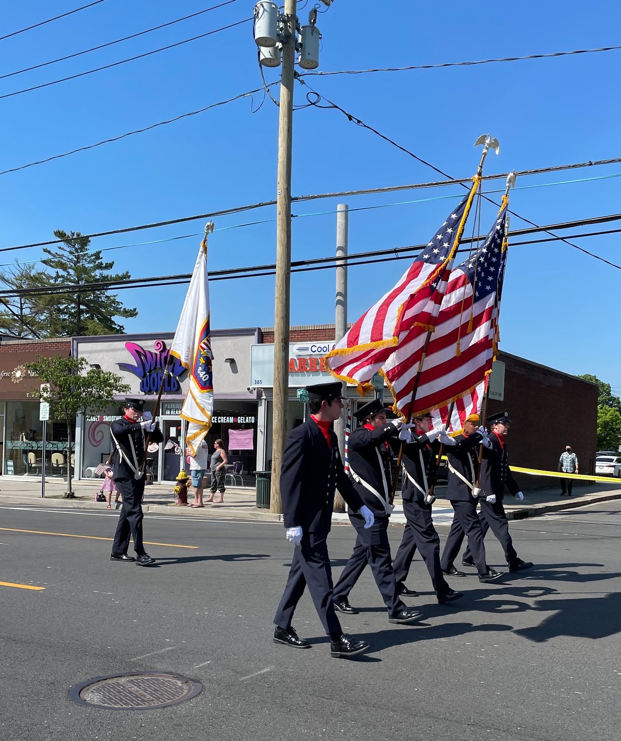 The Merrick Fire Department is ready to host the Sixth Battalion Parade & Drill this weekend, featuring all of Bellmore-Merrick’s fire departments. Above, the Merrick F.D. took part in Merrick’s Memorial Day Parade earlier this year.