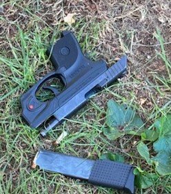 A loaded, defaced black colored Ruger LCP .380 caliber handgun was recovered from the scene.