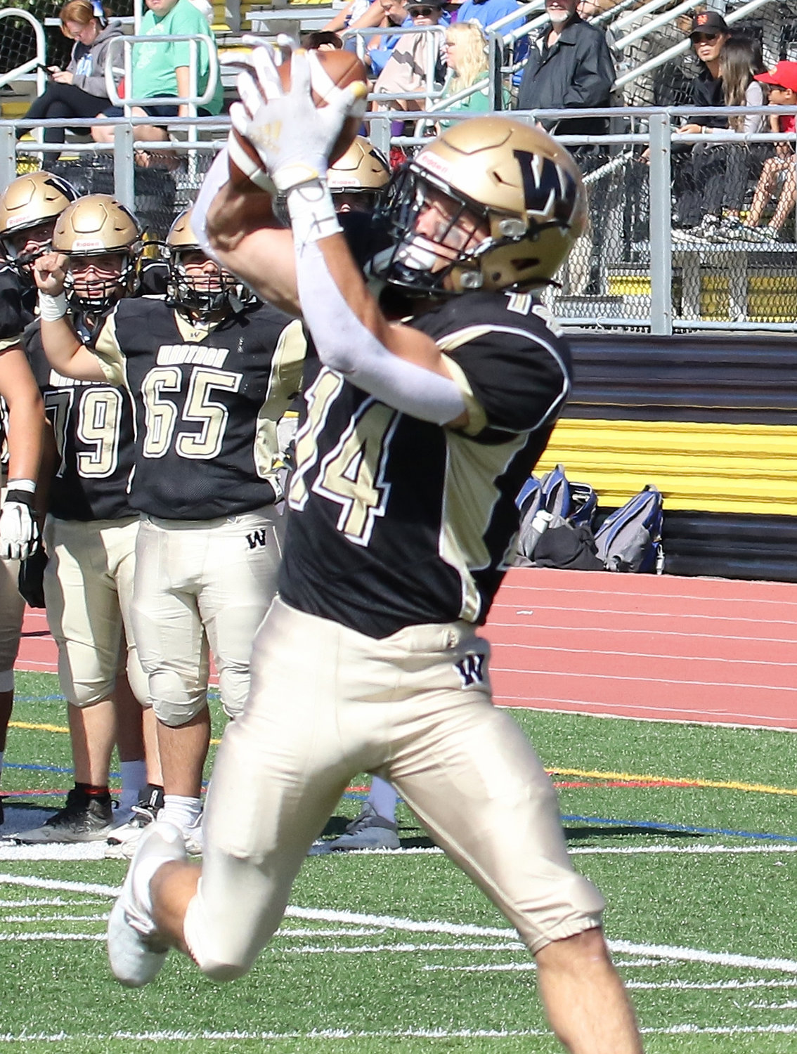 Senior Nick Cupelli caught a touchdown pass in the second quarter Saturday as Wantagh cruised past Division, 42-0.