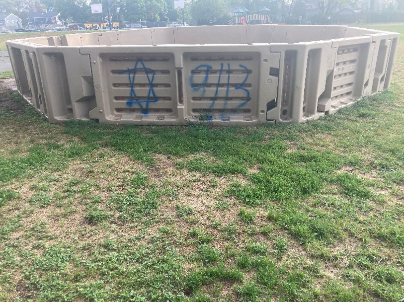 The incident is just one of many in the area. The graffiti was removed the day it was found.