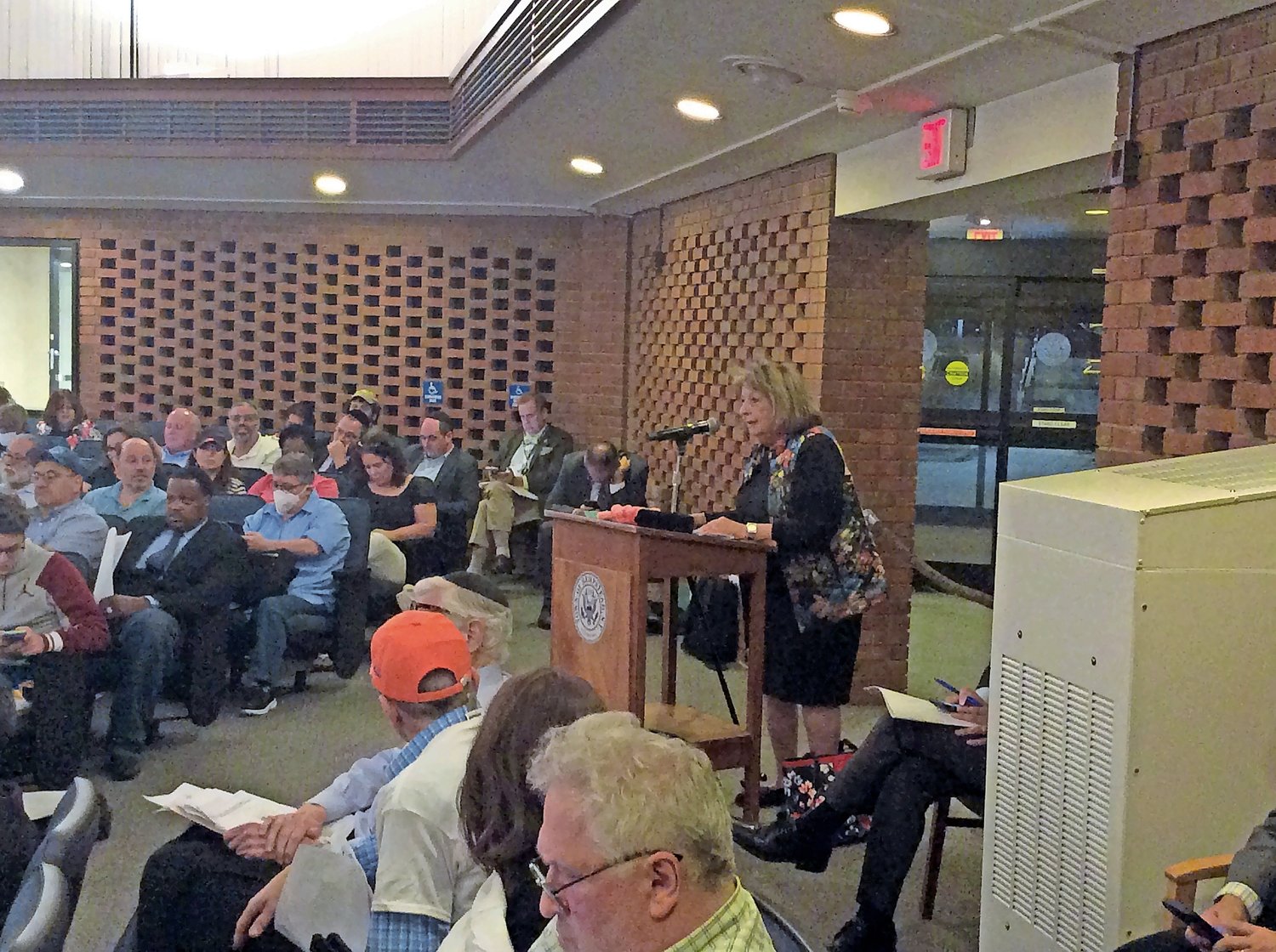 Rochelle Stern Kevelson was among the many Five Towns residents who spoke out in opposition to the potential developments.