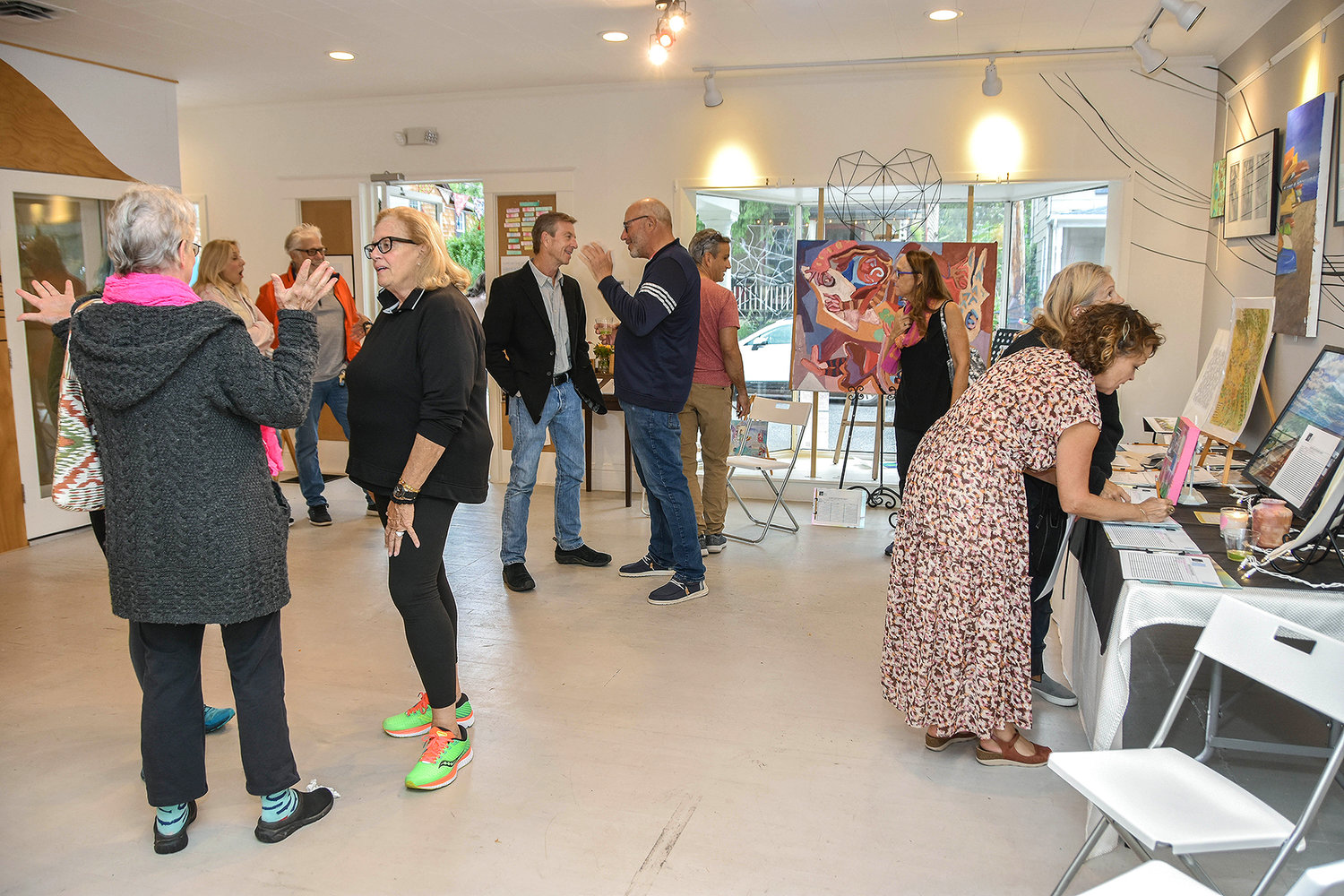 A variety of art was on view at the ribbon-cutting for the new Sea Cliff Council for the Arts building.
