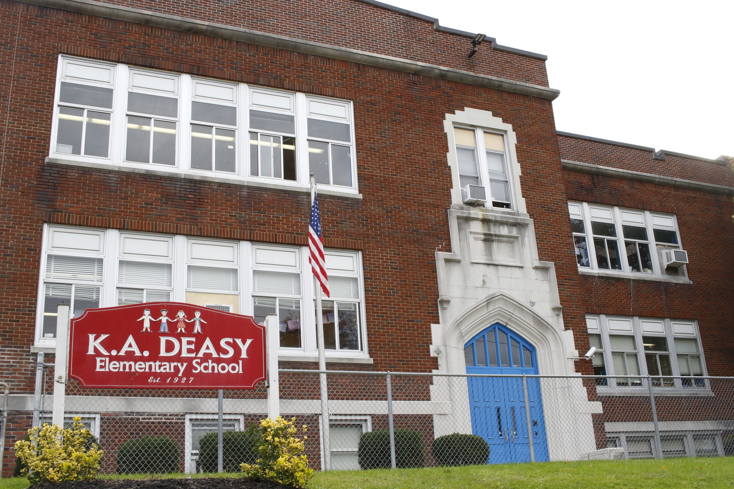 A crossing guard, who is in critical condition, was hit by a car near Deasy Elementary School in Glen Cove on Thursday.