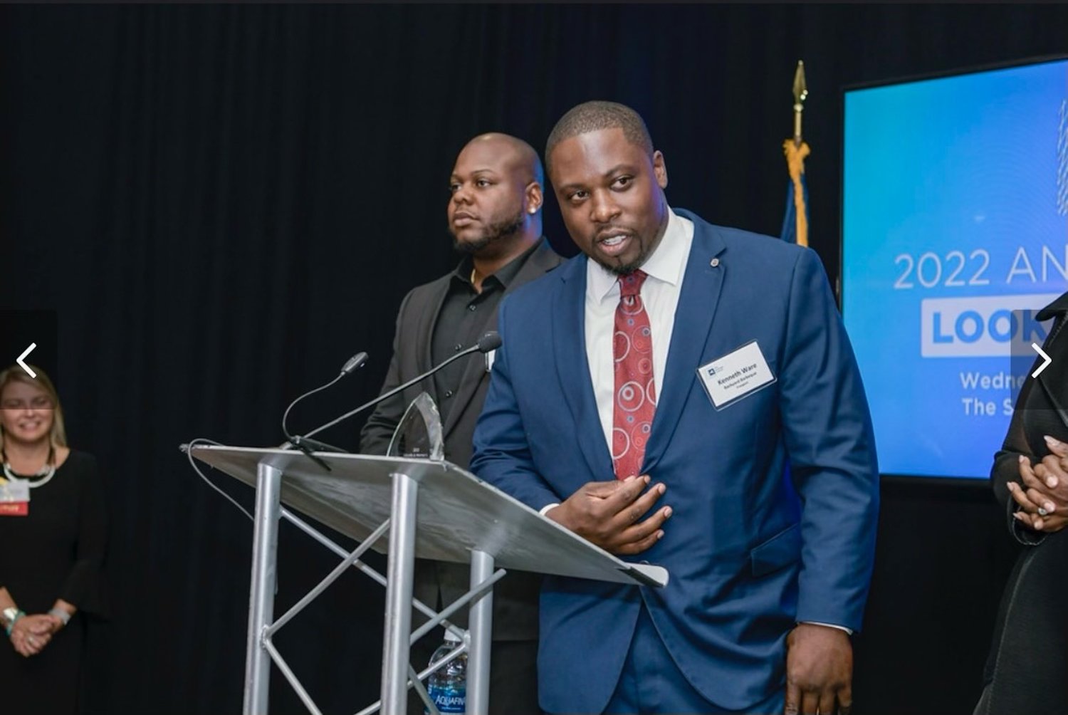 Kenneth Ware and Michael Toney, co-owners of Backyard Barbeque on Woodcleft Avenue, were winners of the first-ever Minority & Women’s Business Award, presented by the Business Council of New York State, for their dedication to diversity and a desire to give back to the community.