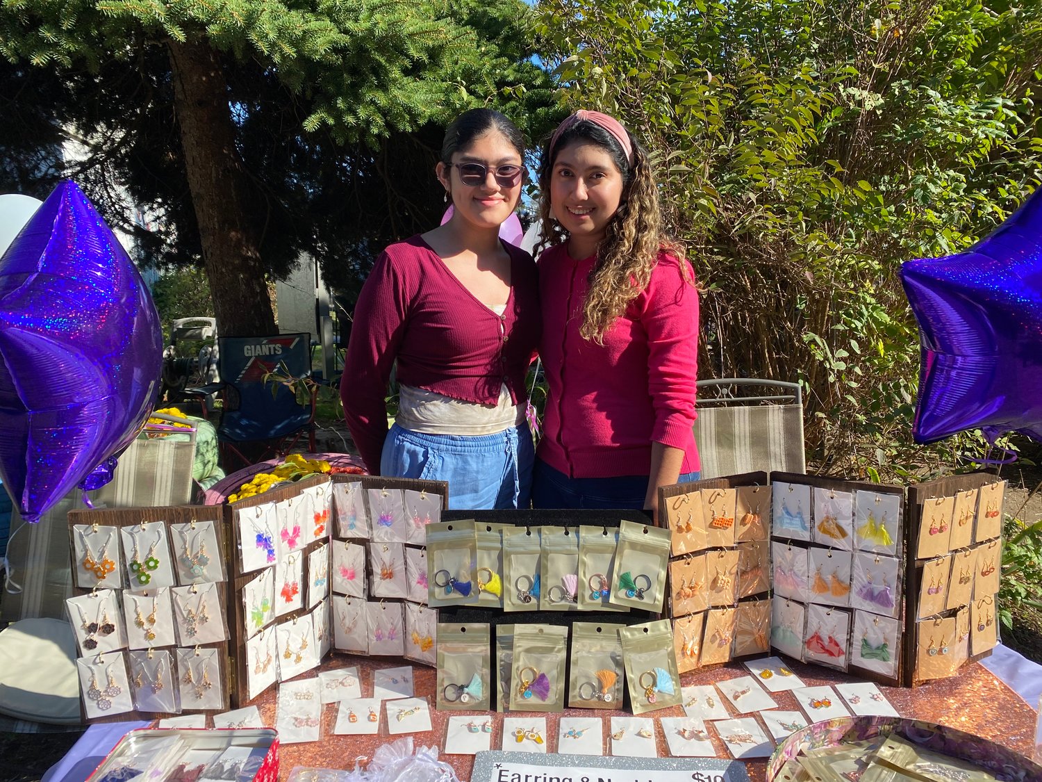 Alexa and Kimberly Aguila, co-owners of Alexa’s Workshop, sold crafted jewelry for the first time at the Oktoberfest and Marketplace.