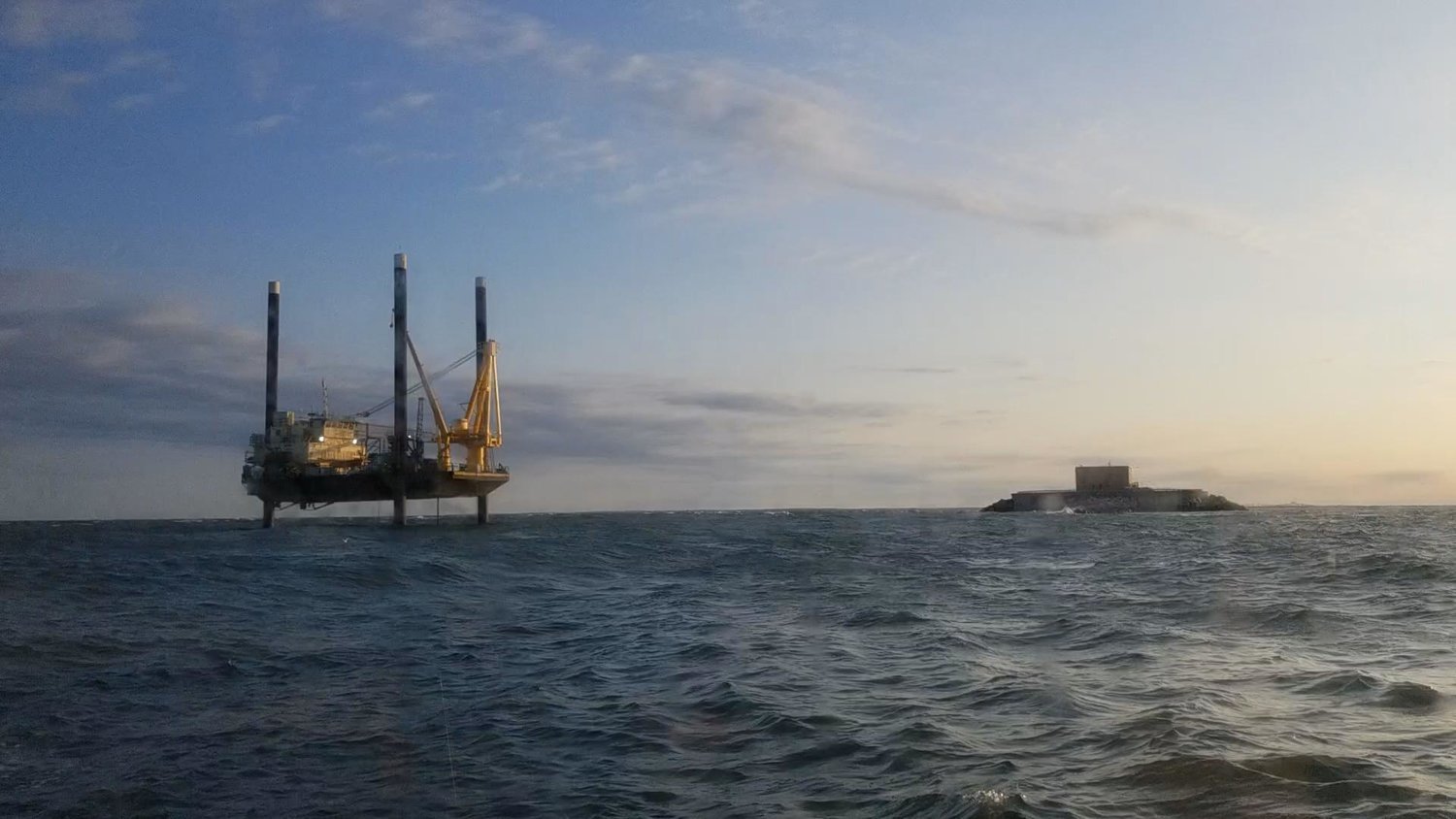 The offshore dredging has caused an apparent gas-like smell throughout the city.