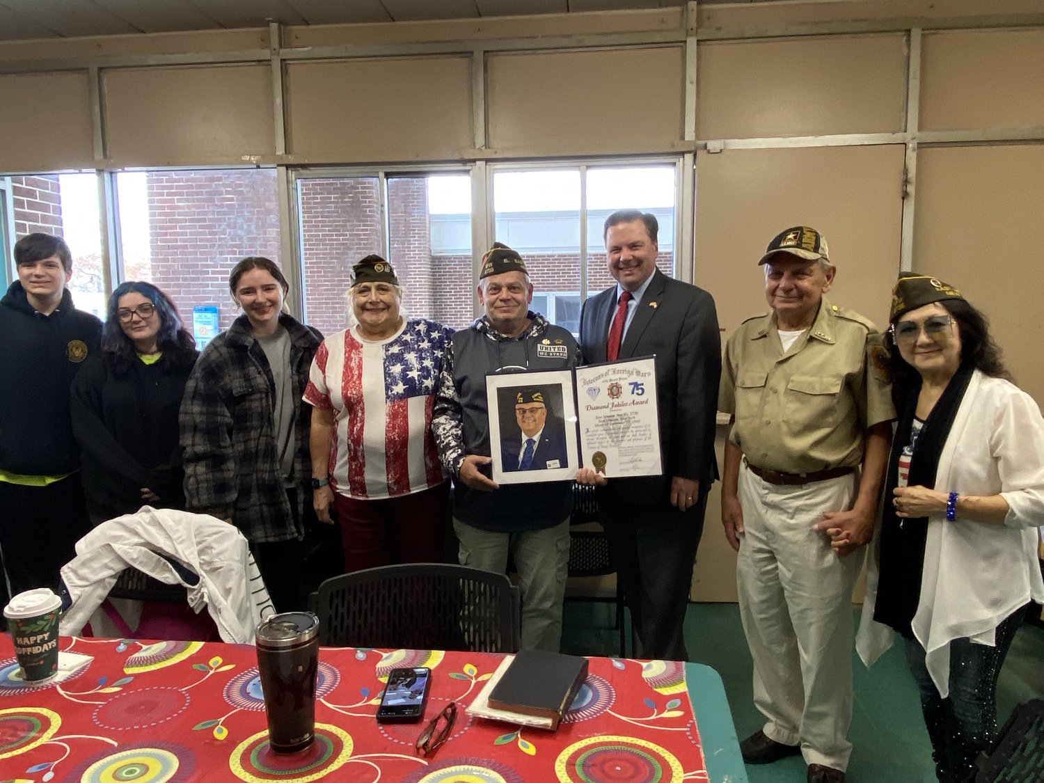 East Meadow Veterans of Foreign War Post 2736 had their annual Veterans Day breakfast together at Veterans Memorial Park.