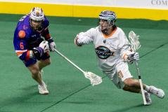 Reigning NLL Rookie of the Year Jeff Teat, right, compiled 108 points to lead the Riptide. He had 37 goals and 71 assists.