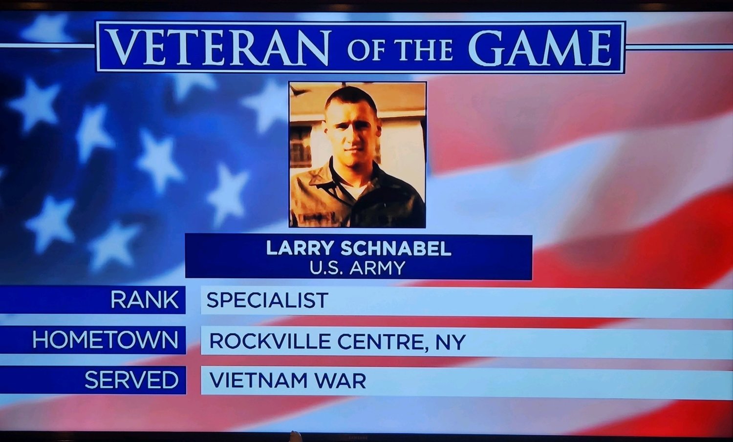 Larry Schnabel said he wanted more veterans to be recognized for their service.