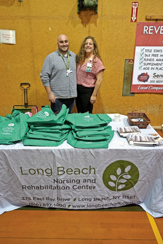 Spencer Shiff and speaker Allison Fenech from Long Beach Nursing & Rehabilitation Center.