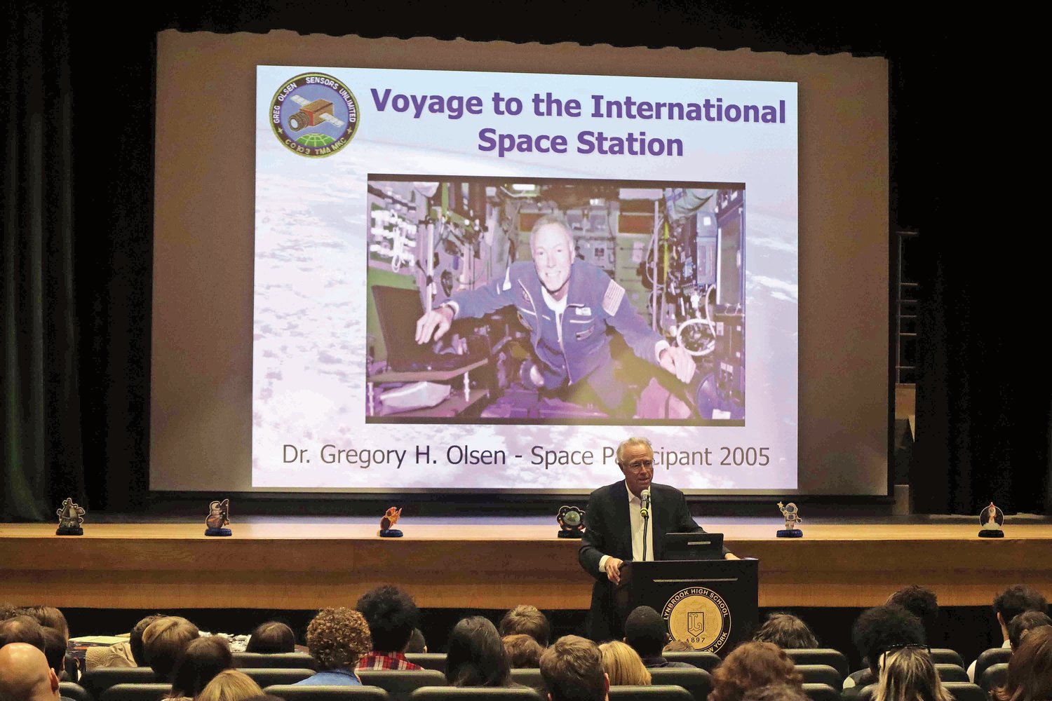 Greg Olsen, who logged almost 4 million miles of weightless travel while aboard the International Space Station in 2005, was a keynote speaker at the symposium.