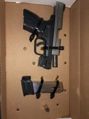 The loaded Springfield XD .40 caliber gun that was allegedly found in a vehicle at a North Lawrence business on Nov. 20.